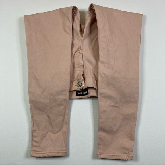 Express Leggings Women's 4S Pastel Pink Mid Rise Stretch Distressed Ripped Knee - Picture 10 of 10